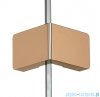 New Trendy Eventa Copper Shine kabina walk-in 110x110x200 cm z dodatkową ścianką przejrzyste miedź połysk EXK-6549/EXK-6556